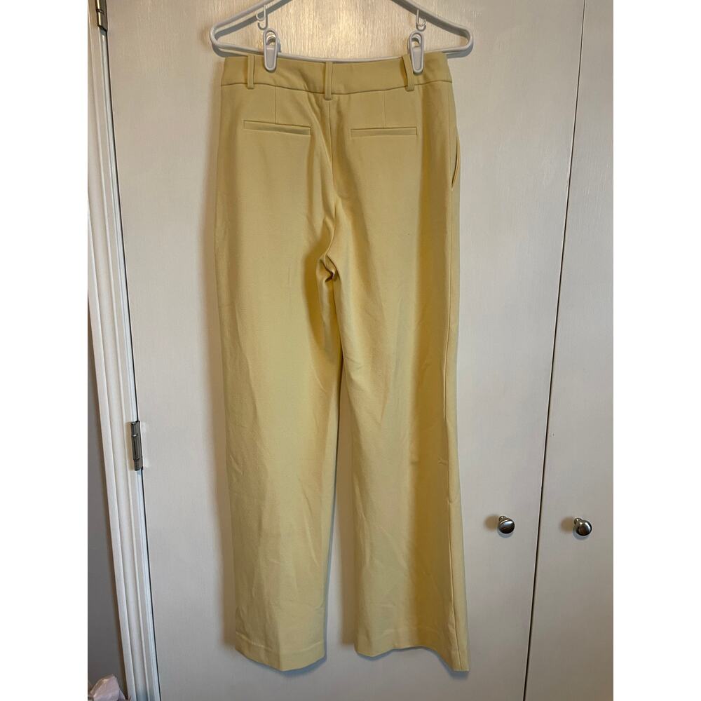Saint + Sofia Cambridge Tailored Wide Leg High Waisted Pants Yellow Pockets 4 - Picture 2 of 9
